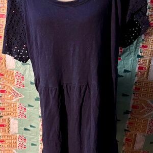 Time and Tru navy Blue Tiered Dress